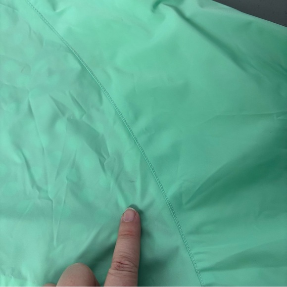 Jadelynn Brooke Women's Medium Hooded Rain Windbreaker Jacket Green Navy - Picture 13 of 15